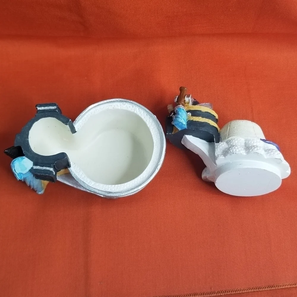Golfers Ceramic Golf Bag Trinket Box